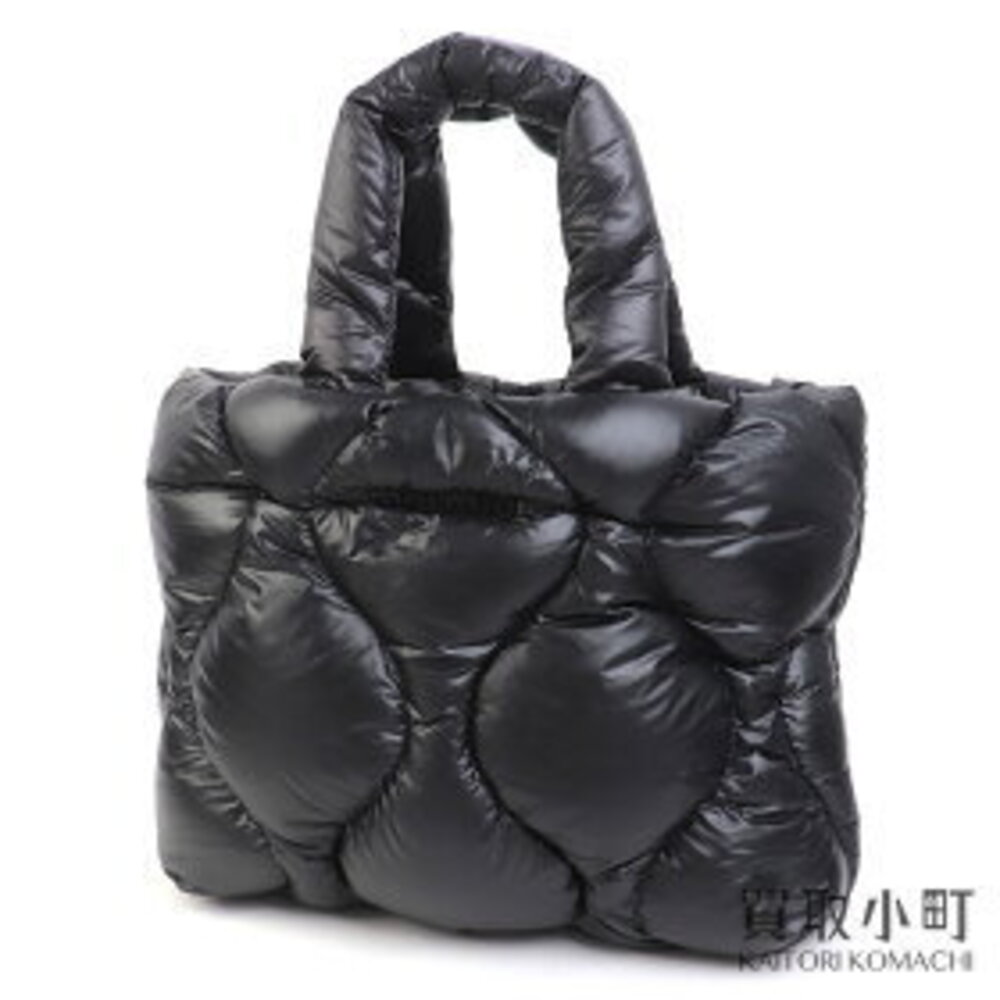 Miu Miu Padded Quilted Shopping Tote Bag Black Handbag